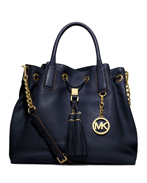 michael kors navy blue handbag large|Michael Kors blue handbags clearance.